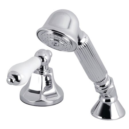 Kingston Brass KSK4301PLTR Transfer Valve Set For Roman Tub Filler, Polished Chrome KSK4301PLTR